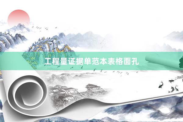 工程量证据单范本表格面孔