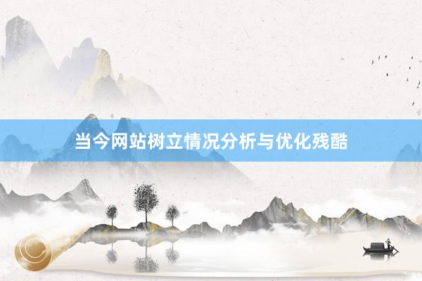 当今网站树立情况分析与优化残酷